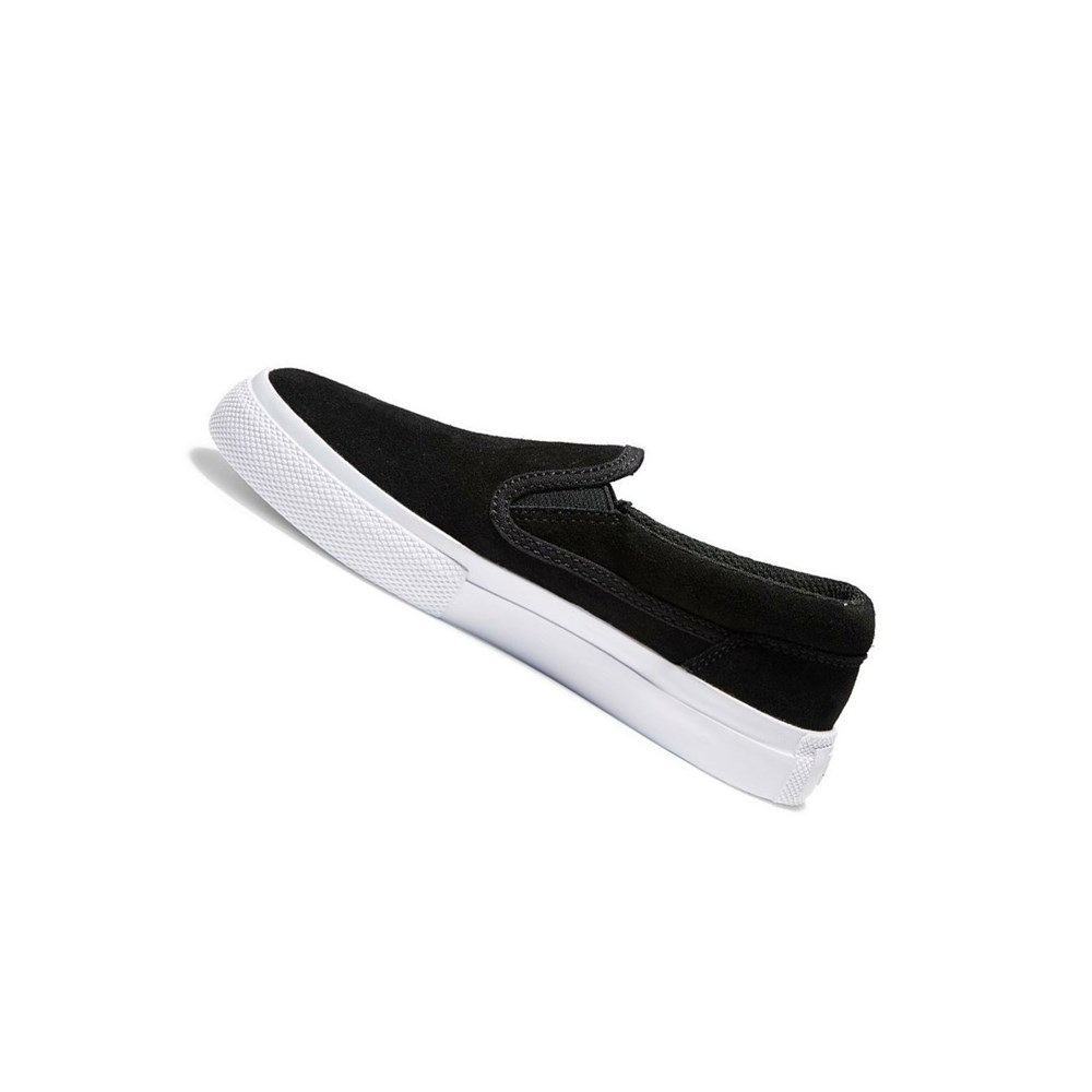 Enfant Black White Slip On DC Manual Suede - france AXV-0997402