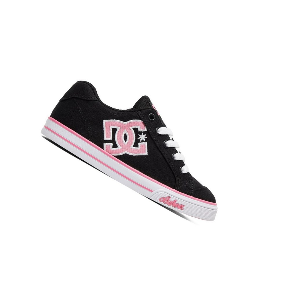 Enfant Black Pink Basket DC Chelsea Canvas - france XTX-1218810