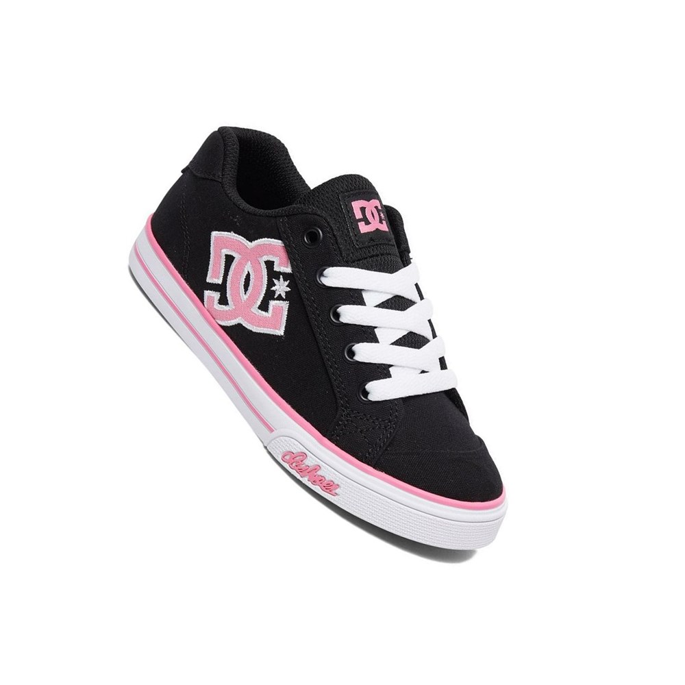 Enfant Black Pink Basket DC Chelsea Canvas - france XTX-1218810