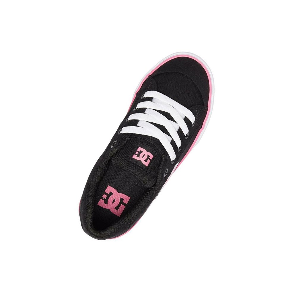 Enfant Black Pink Basket DC Chelsea Canvas - france XTX-1218810